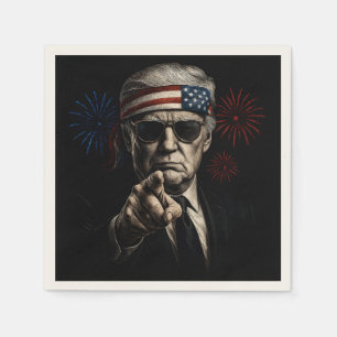 Serviette En Papier Funny Trump Golfe Des USA Amérique 2025 4 juillet