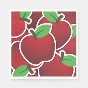 Serviette En Papier Funy red apples