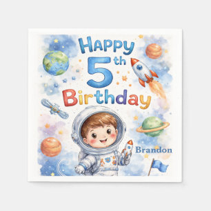 Serviette En Papier Fusée spatiale anniversaire Espace Planètes Garçon