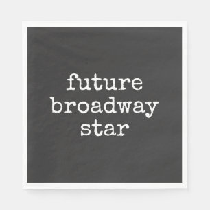 Serviette En Papier Futur Broadway Star Inspirant Actor Design noir