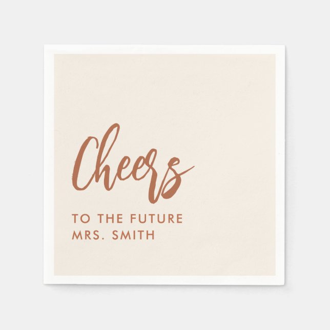 Serviette En Papier Futur Mme Boho Fête des mariées du désert serviett (Devant)