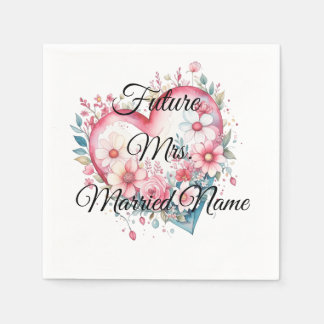 Serviette En Papier Futur Mme Bride à être fiançailles