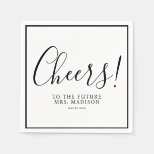 Serviette En Papier Future Mme Minimal et Chic Napkins mariage