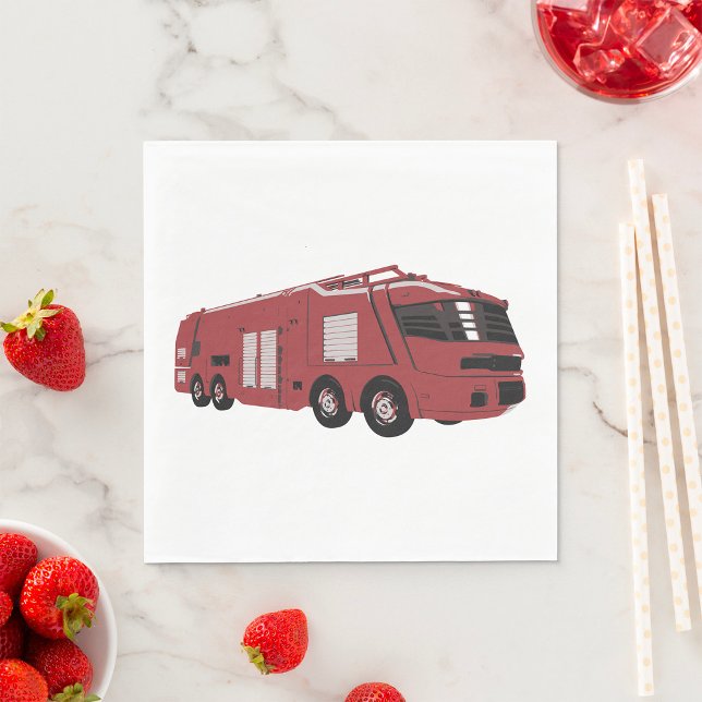 Serviette En Papier Futuristic Fire Truck (Créateur téléchargé)
