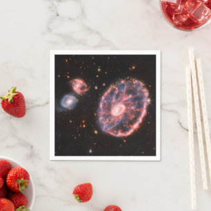 Serviette En Papier Galaxie du Cartwheel, télescope spatial James Webb