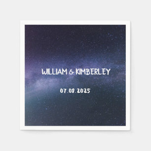 Serviette En Papier Galaxy Starry Night Celestia Stars Papier Mariage