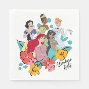 Serviette En Papier Gals d'aventure Disney Princess