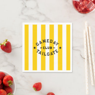 Serviette En Papier Gameday Tailgate Club Jaune Fête Personnalisée