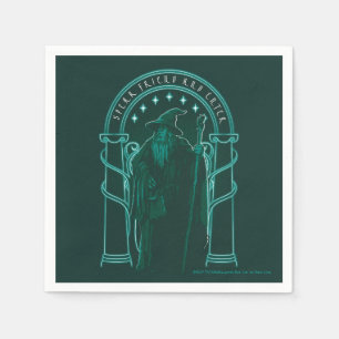 Serviette En Papier GANDALF™ "Parle Ami Et Entre" Portes de Durin