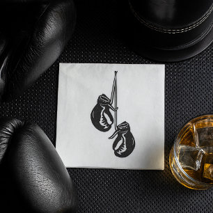 Serviette En Papier Gants de boxe vintage pendaison Retro Fighter