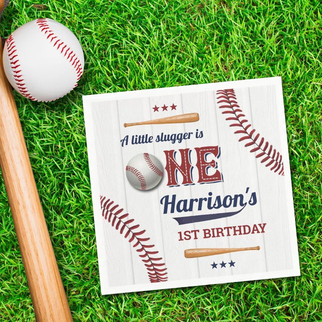 Serviette En Papier Garçons Baseball 1er anniversaire (Créateur téléchargé)