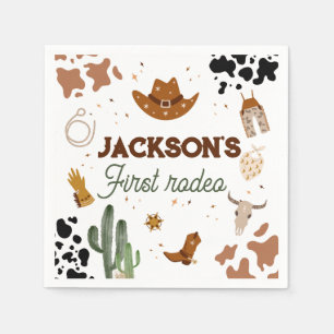 Serviette En Papier Garçons Mon premier rodéo Cowboy 1er anniversaire