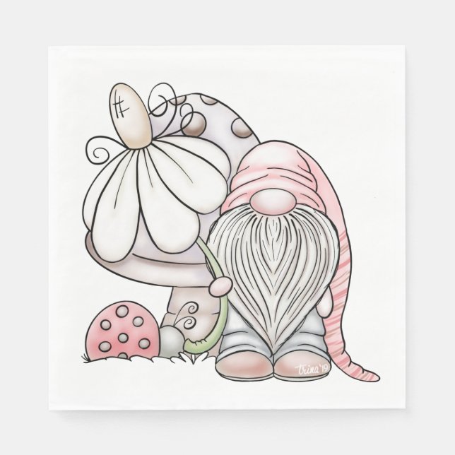 Serviette En Papier Garden Gnome (Devant)