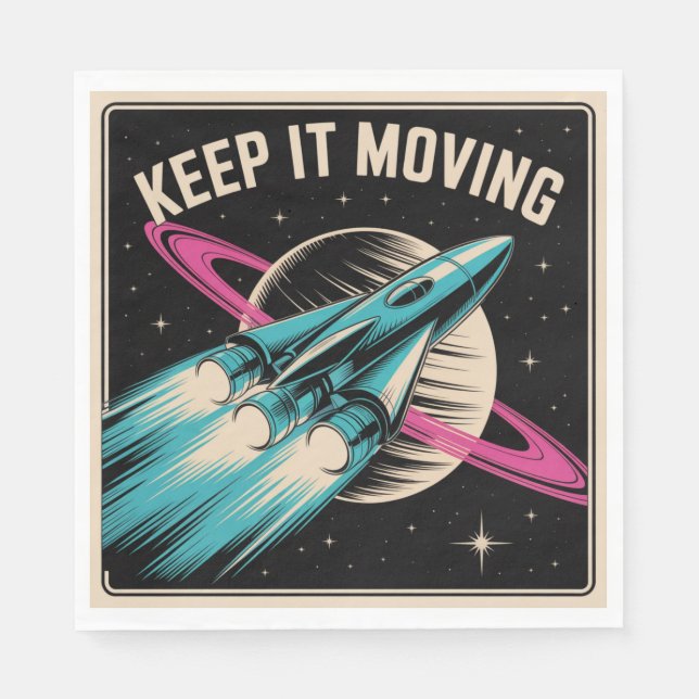 Serviette En Papier Gardez-le en mouvement (Devant)