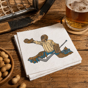 Serviette En Papier Gardien de but de hockey