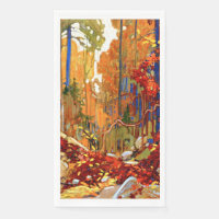 Garland d'automne, célèbre peinture, serviettes