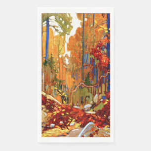 Serviette En Papier Garland d'automne, célèbre peinture, serviettes