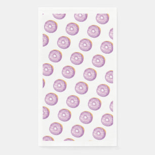 Serviette En Papier Gâteaux Donuts à l'aquarelle motif peint à la main