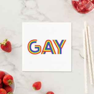 SERVIETTE EN PAPIER GAY