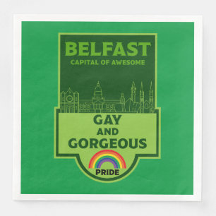 Serviette En Papier Gay pride Belfast - Brighton Irlande LGBT -