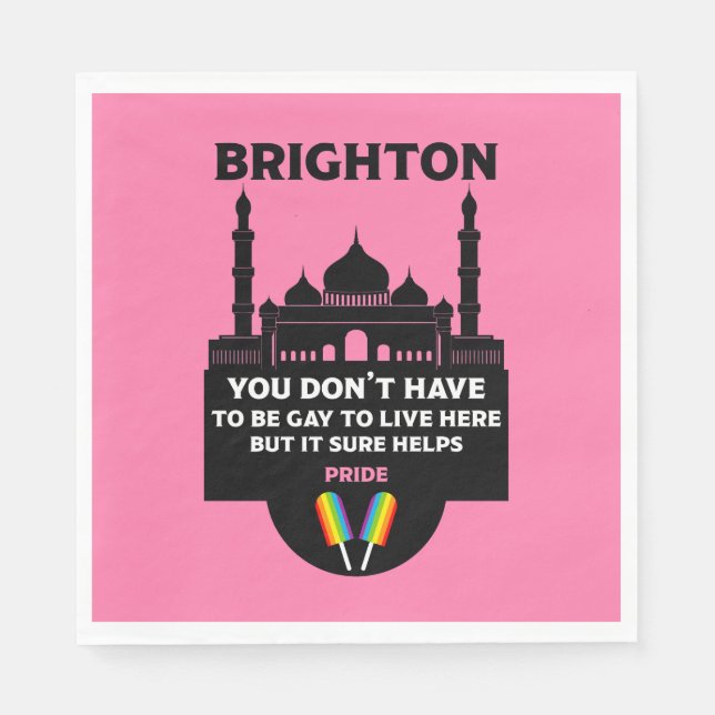 Serviette En Papier Gay pride Brighton (Devant)