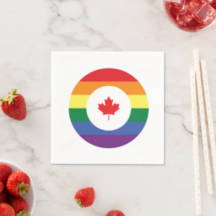 Serviette En Papier Gay pride canadien