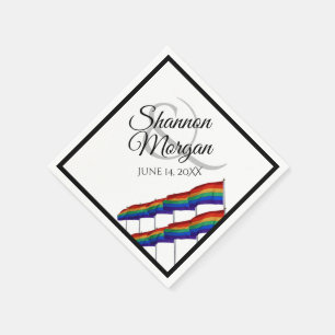 Serviette En Papier Gay pride drapeau arc-en-ciel Mariage