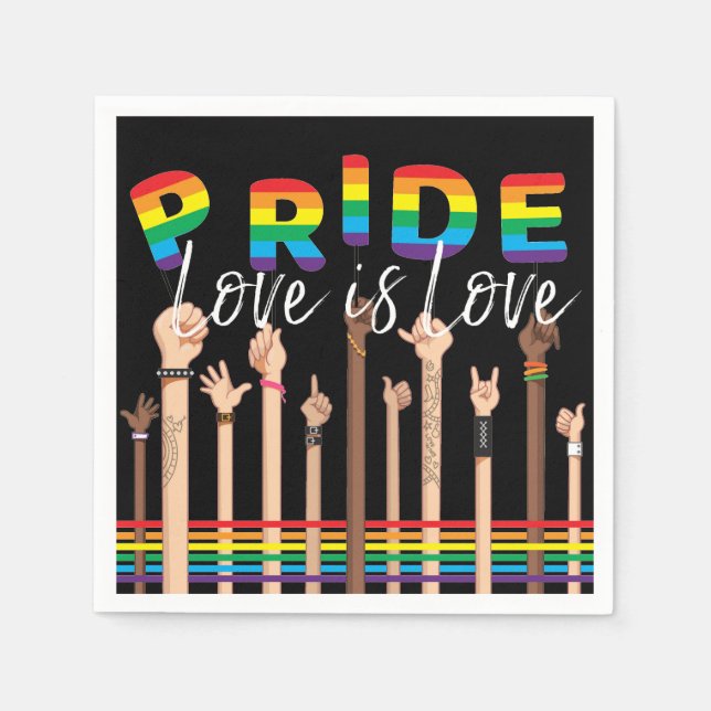 Serviette En Papier Gay pride Rainbow LGBT Party Napkin (Devant)