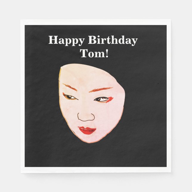 Serviette En Papier Geisha (Devant)