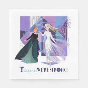 Serviette En Papier Gelé 2  Anna & Elsa - Ensemble nous sommes forts
