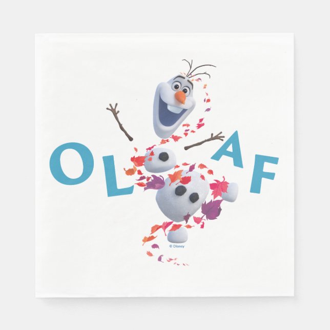 Serviette En Papier Gelé 2 : Olaf Dans La Brise (Devant)