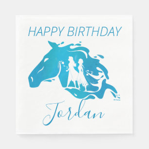 Serviette En Papier Gelée 2 : Graphique d'aquarelle Anna, Elsa et Nok