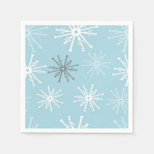 Serviette En Papier Gelée Snowflakes serviettes de cocktail