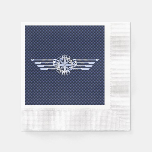 Serviette En Papier Général Air Pilote Chrome Comme Ailes Compass (Devant)