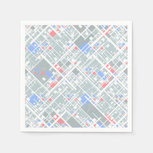 Serviette En Papier Géométrie abstraite moderne.