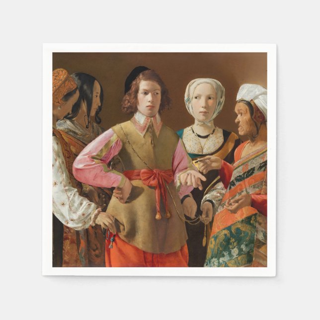 Serviette En Papier Georges de la Tour - Le caisson Fortune (Devant)