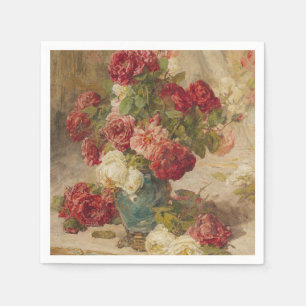 Serviette En Papier Georges Jeannin - Une vie morte avec des Roses dan