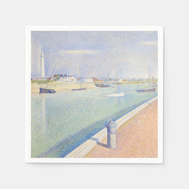 Serviette En Papier Georges Seurat - Le chenal des cimes (Devant)