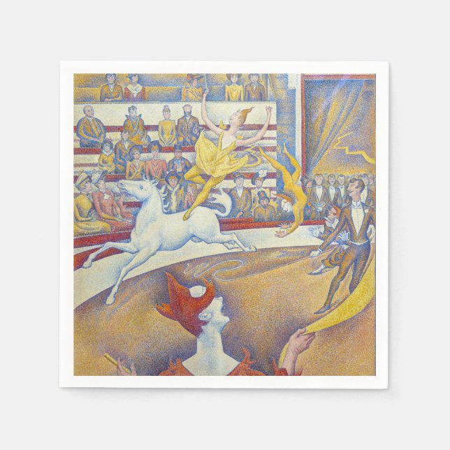 Serviette En Papier Georges Seurat - Le Cirque (Devant)