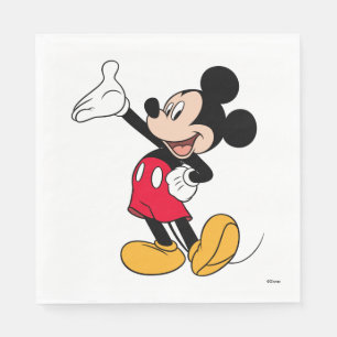 Serviette En Papier Geste de la main ouverte de Mickey Mouse