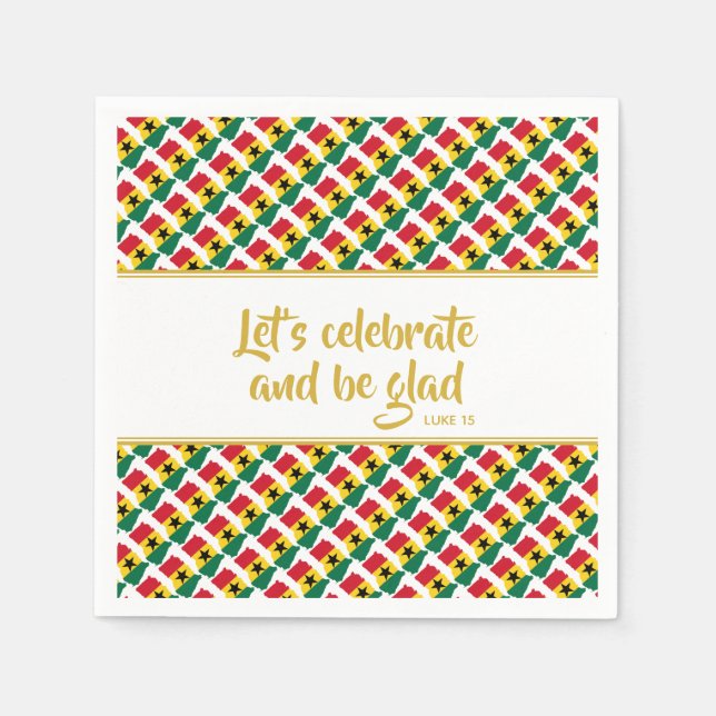Serviette En Papier GHANA Christian Custom Celebration Party Paper (Devant)