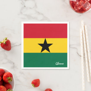 Serviette En Papier Ghana & Ghanian Flag parti mode / fans sportifs