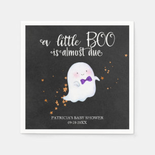 Serviette En Papier Ghost Halloween Little Boo Boo Baby shower garçon