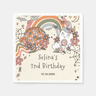 Serviette En Papier Ghost Super Retro Halloween Anniversaire Naples