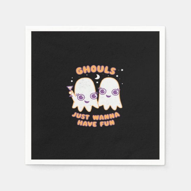 Serviette En Papier Ghouls Just Wanna Fun - Kawaii Style Fun Musi (Devant)