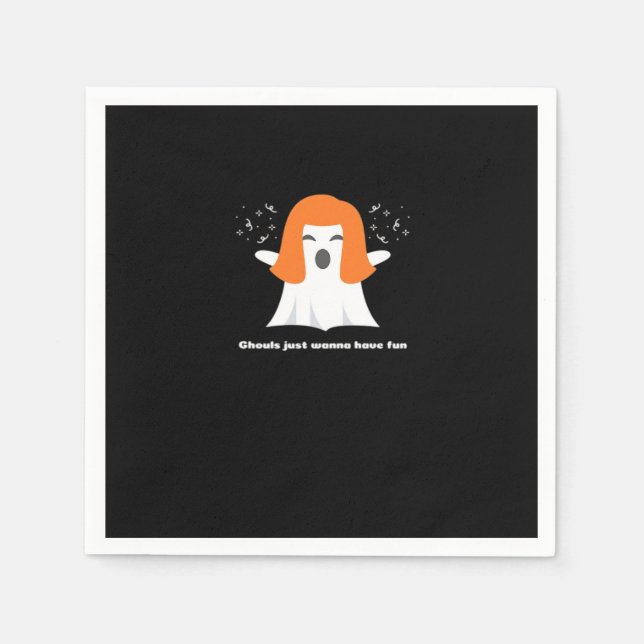 Serviette En Papier Ghouls veut juste s'amuser amusant Halloween drôle (Devant)