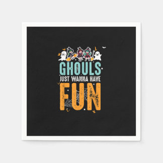 Serviette En Papier Ghouls veut juste s'amuser amusant sorcières d'Hal