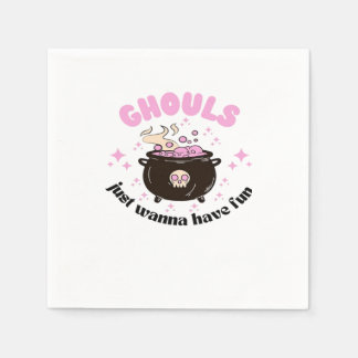Serviette En Papier Ghouls veut juste s'amuser belle Halloween