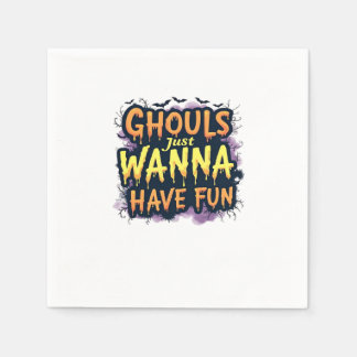 Serviette En Papier Ghouls veut juste s'amuser - Halloween design