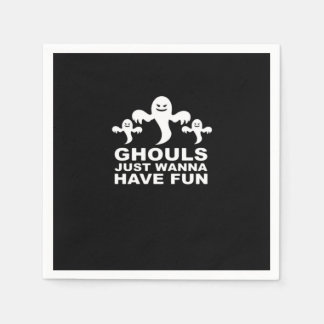 Serviette En Papier Ghouls veut juste s'amuser Halloween drôle